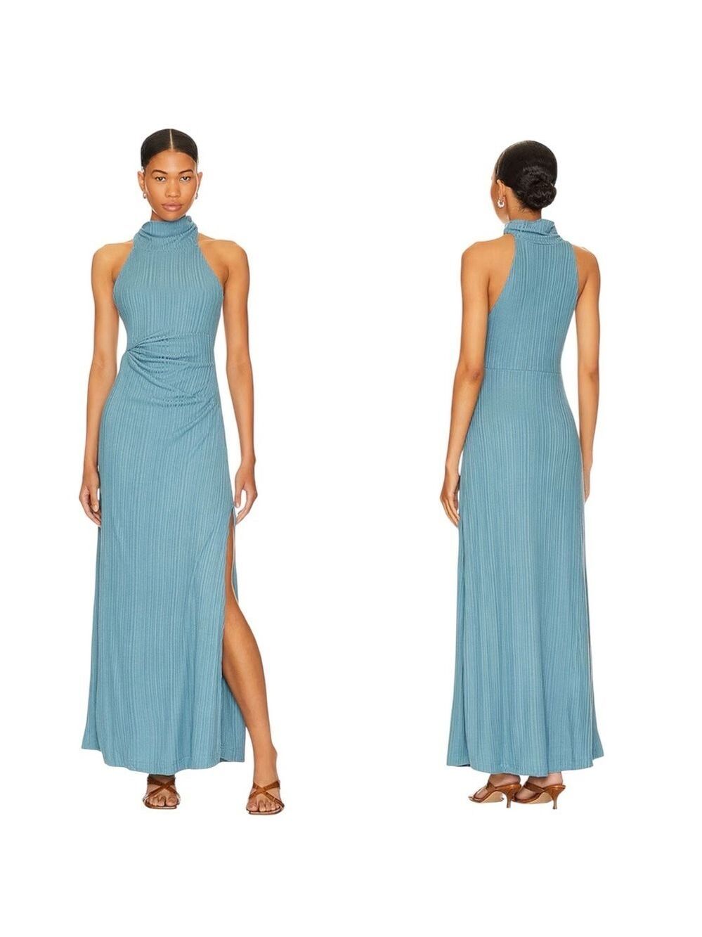 Free People Athea Maxi Dress Ancient Turquoise Small Sleeveless Elegant Flowy
